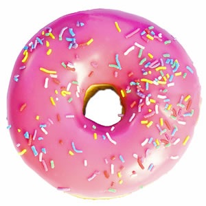 pink sprinkled doughnut 